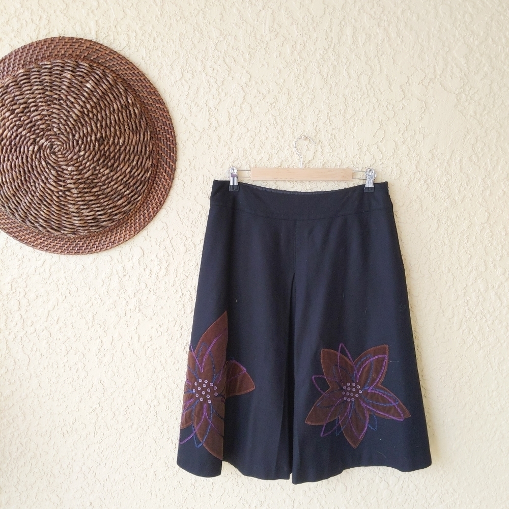 Boden Swing Wool Blend Swing Skirt